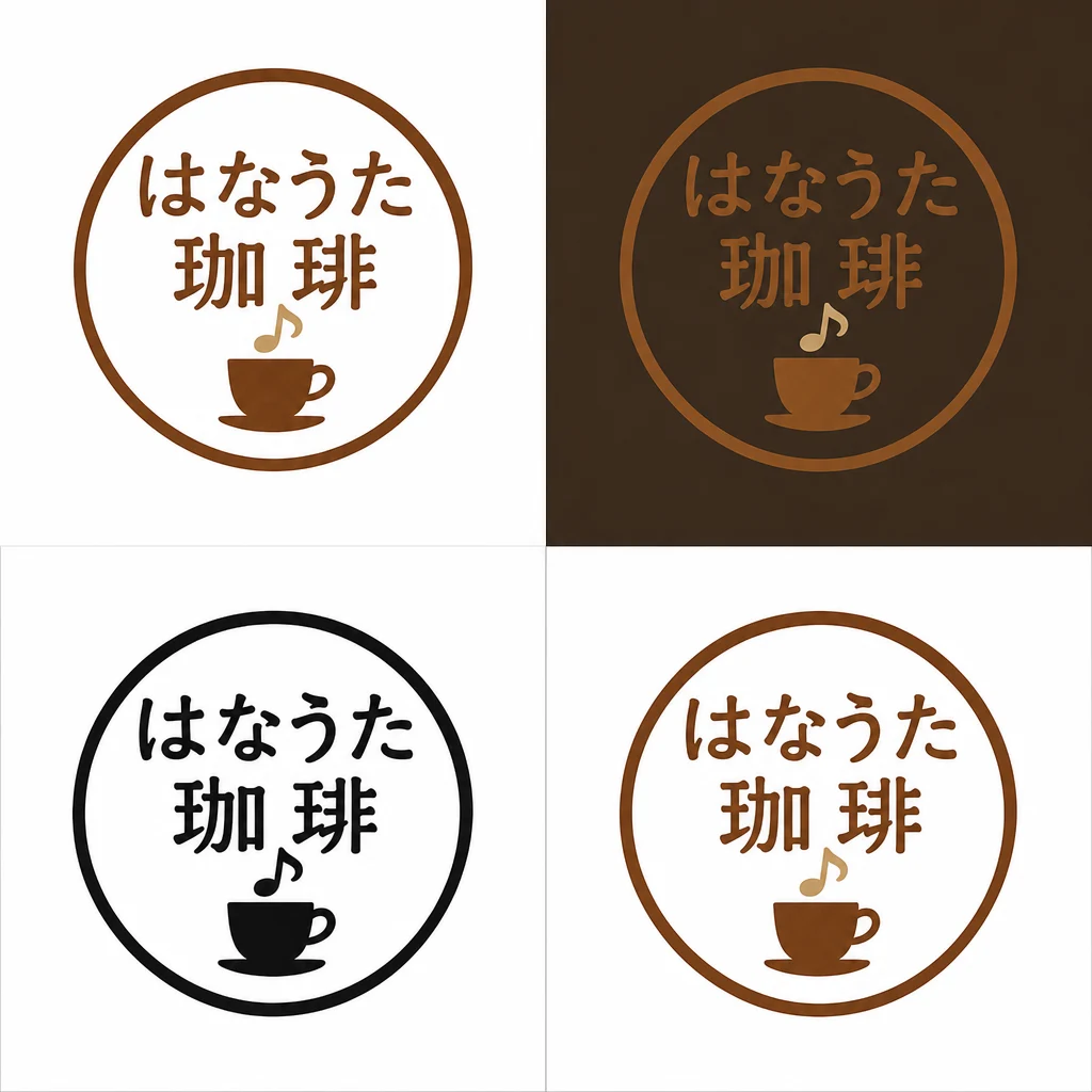 実生成: 決定ロゴの展開セット4枚