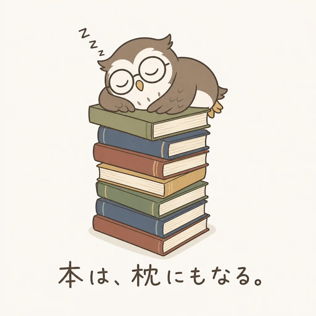 実生成: フクロウの1コマ漫画